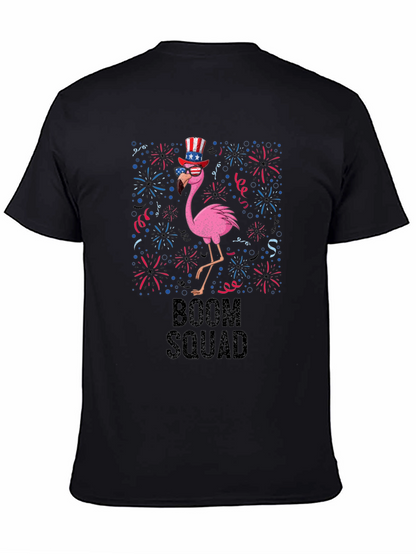 Boom Squad Patriotic Flamingo T-Shirt