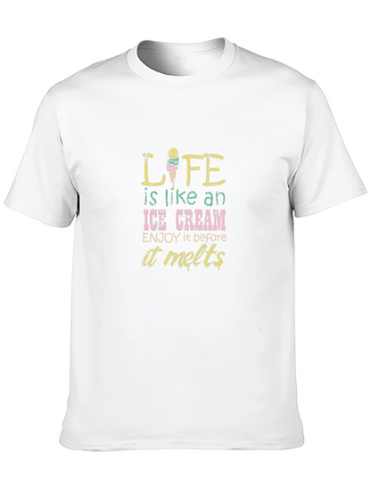 Life is Like Ice Cream Black T-Shirt
