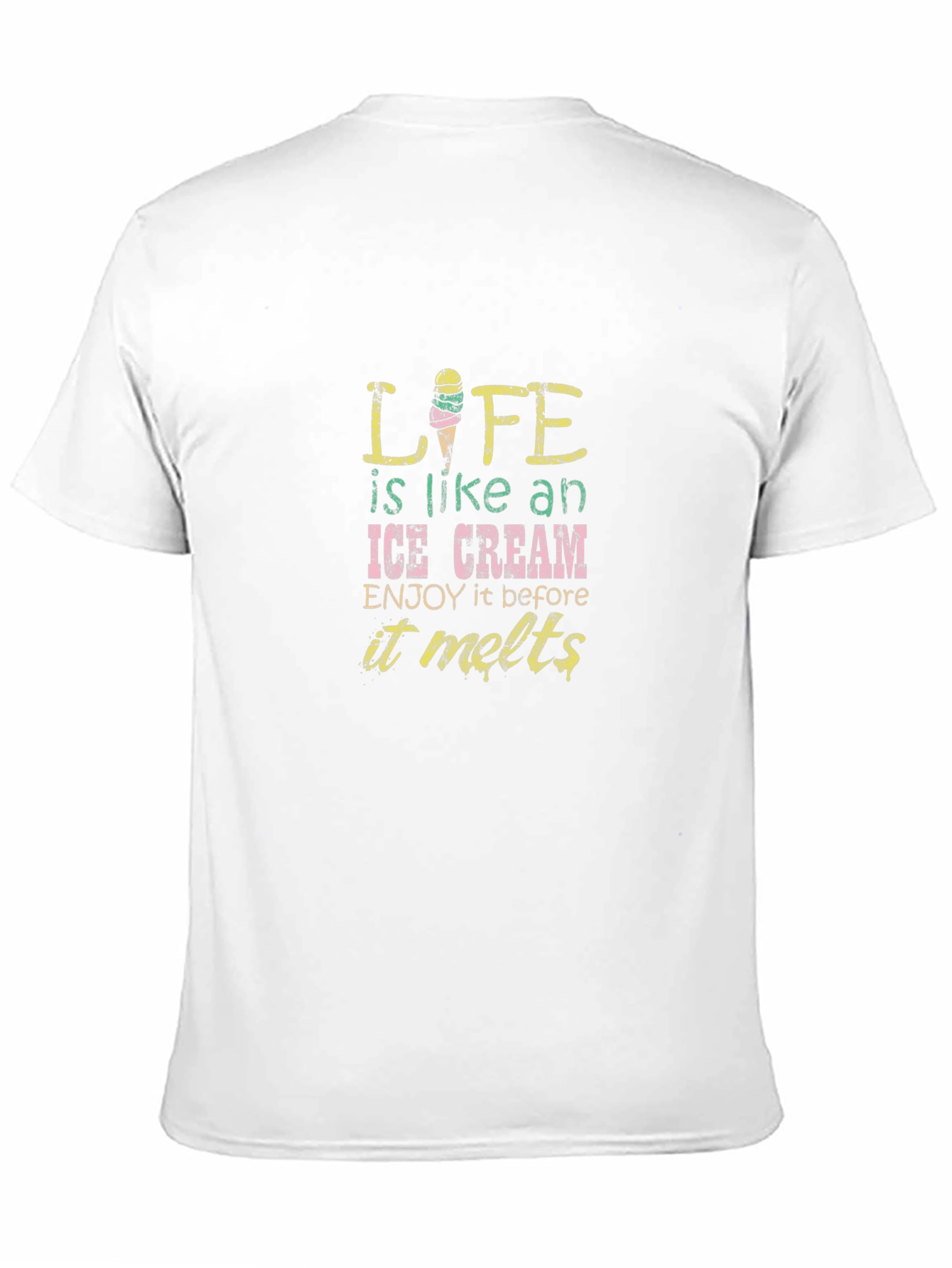 Life is Like Ice Cream Black T-Shirt
