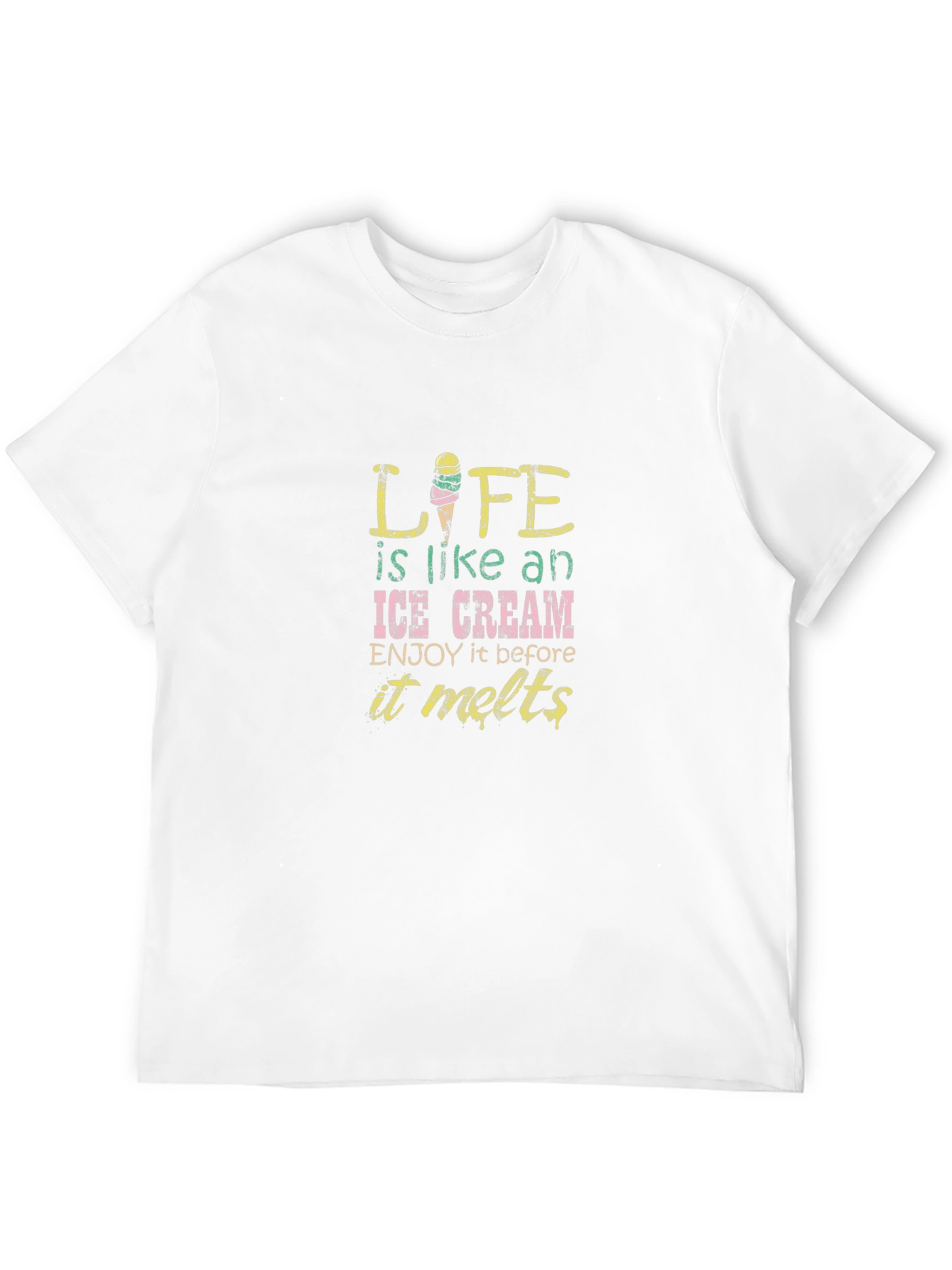 Life is Like Ice Cream Black T-Shirt