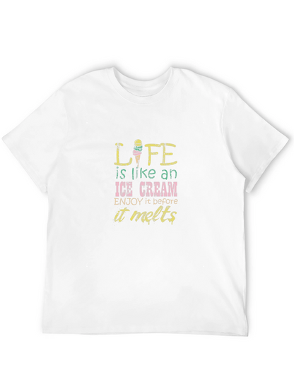 Life is Like Ice Cream Black T-Shirt