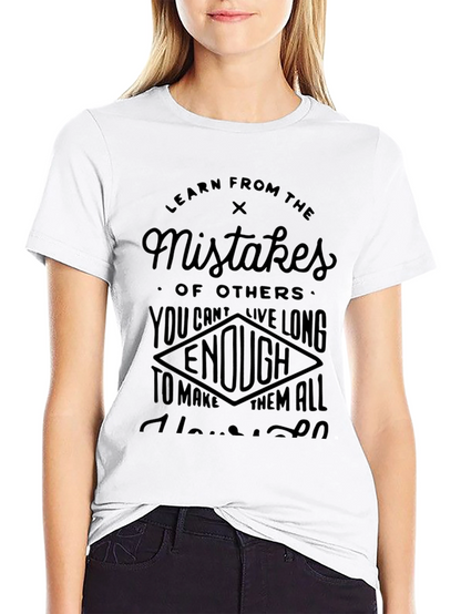 Learn from Mistakes Black T-Shirt