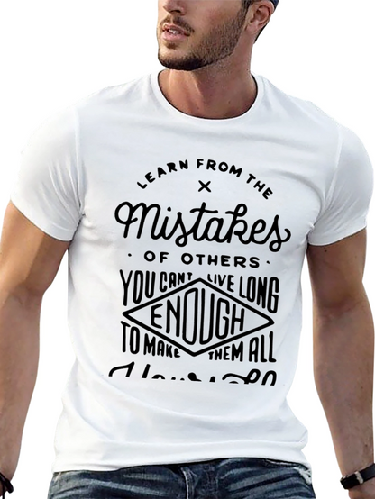 Learn from Mistakes Black T-Shirt