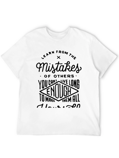 Learn from Mistakes Black T-Shirt