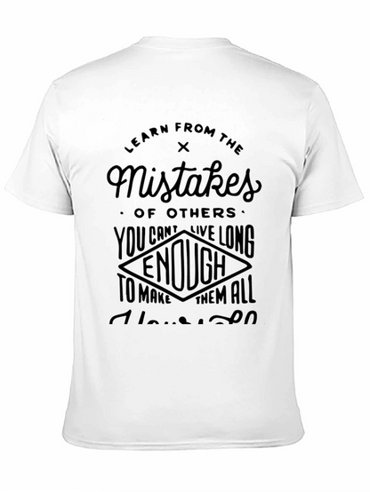 Learn from Mistakes Black T-Shirt
