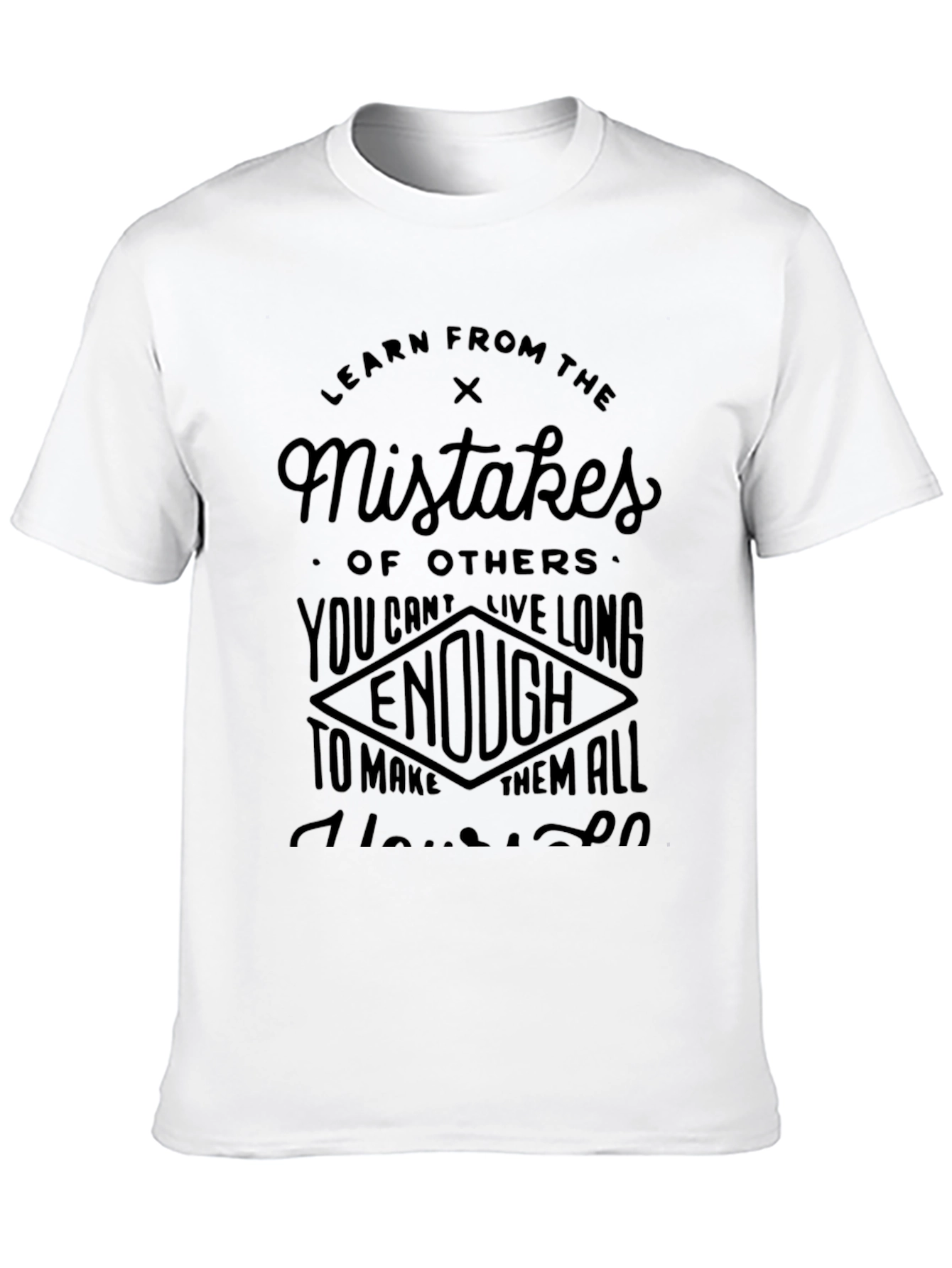 Learn from Mistakes Black T-Shirt