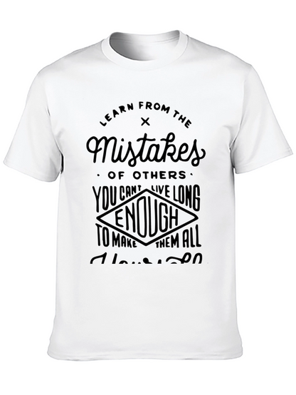 Learn from Mistakes Black T-Shirt