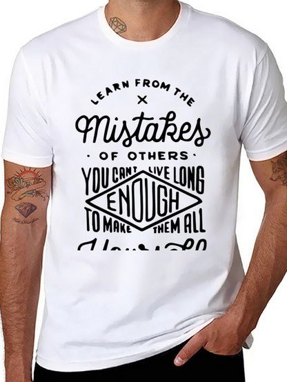 Learn from Mistakes Black T-Shirt