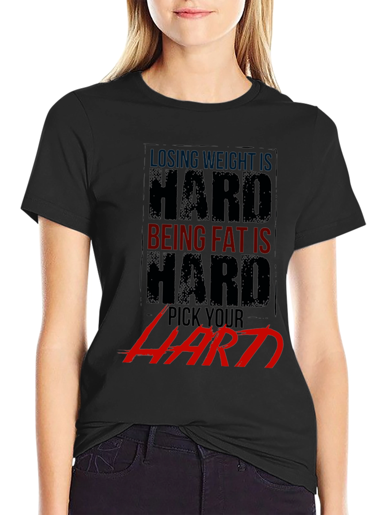 Losing Weight Is Hard T-Shirt - Gym Motivation Apparel