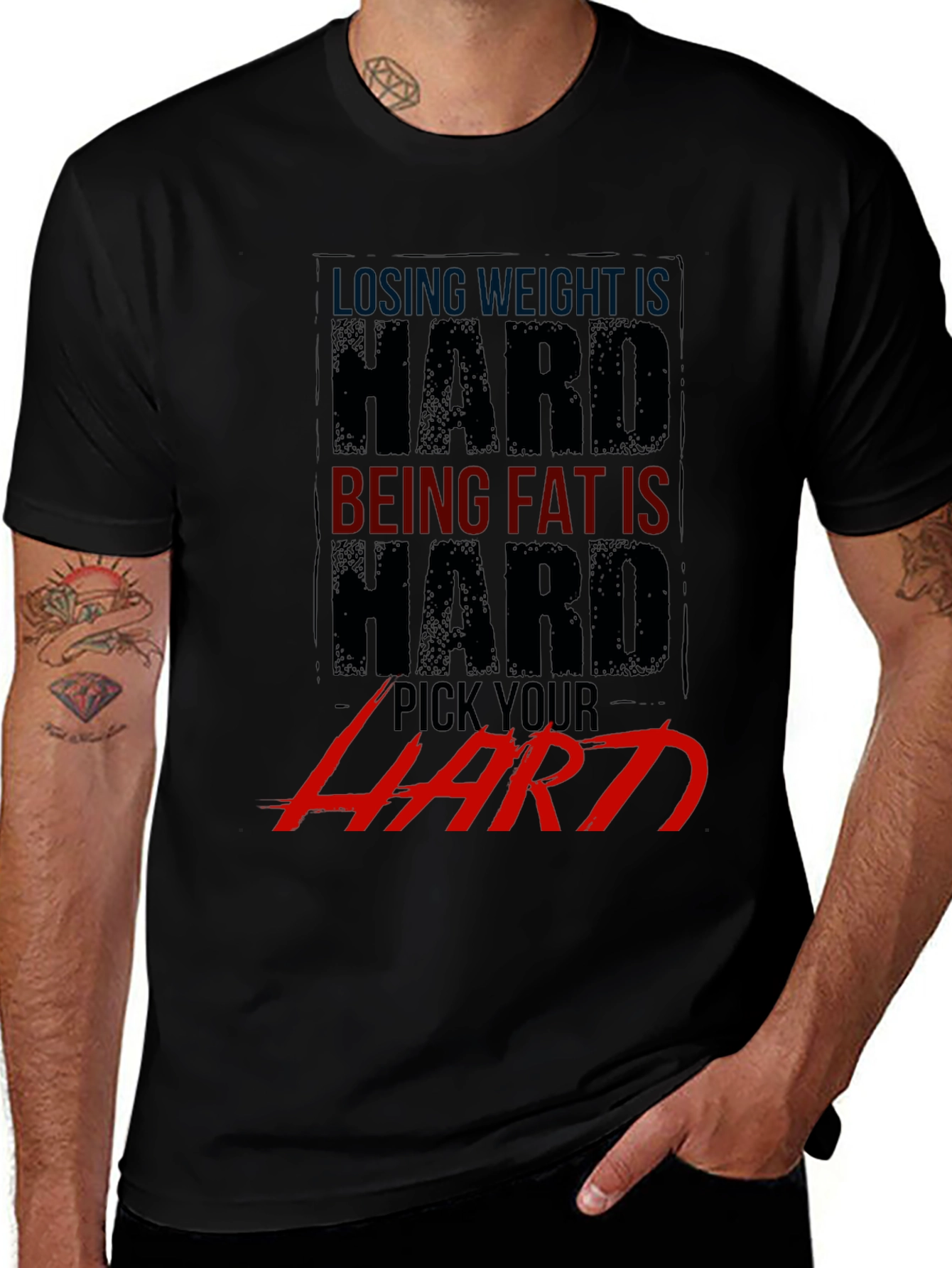 Losing Weight Is Hard T-Shirt - Gym Motivation Apparel