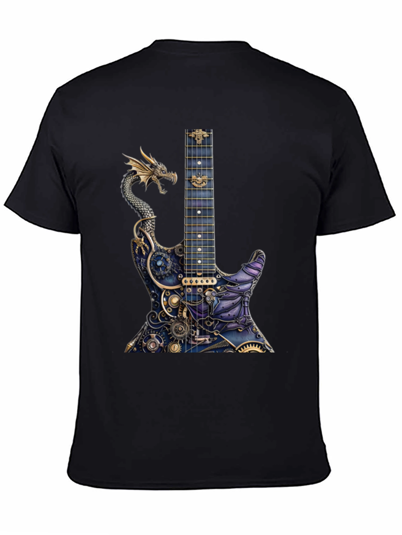 Dragon Gear Guitar Graphic Tee - Black