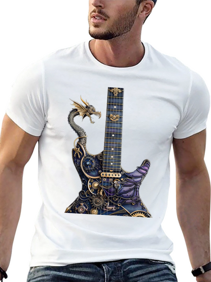Dragon Gear Guitar Graphic Tee - Black