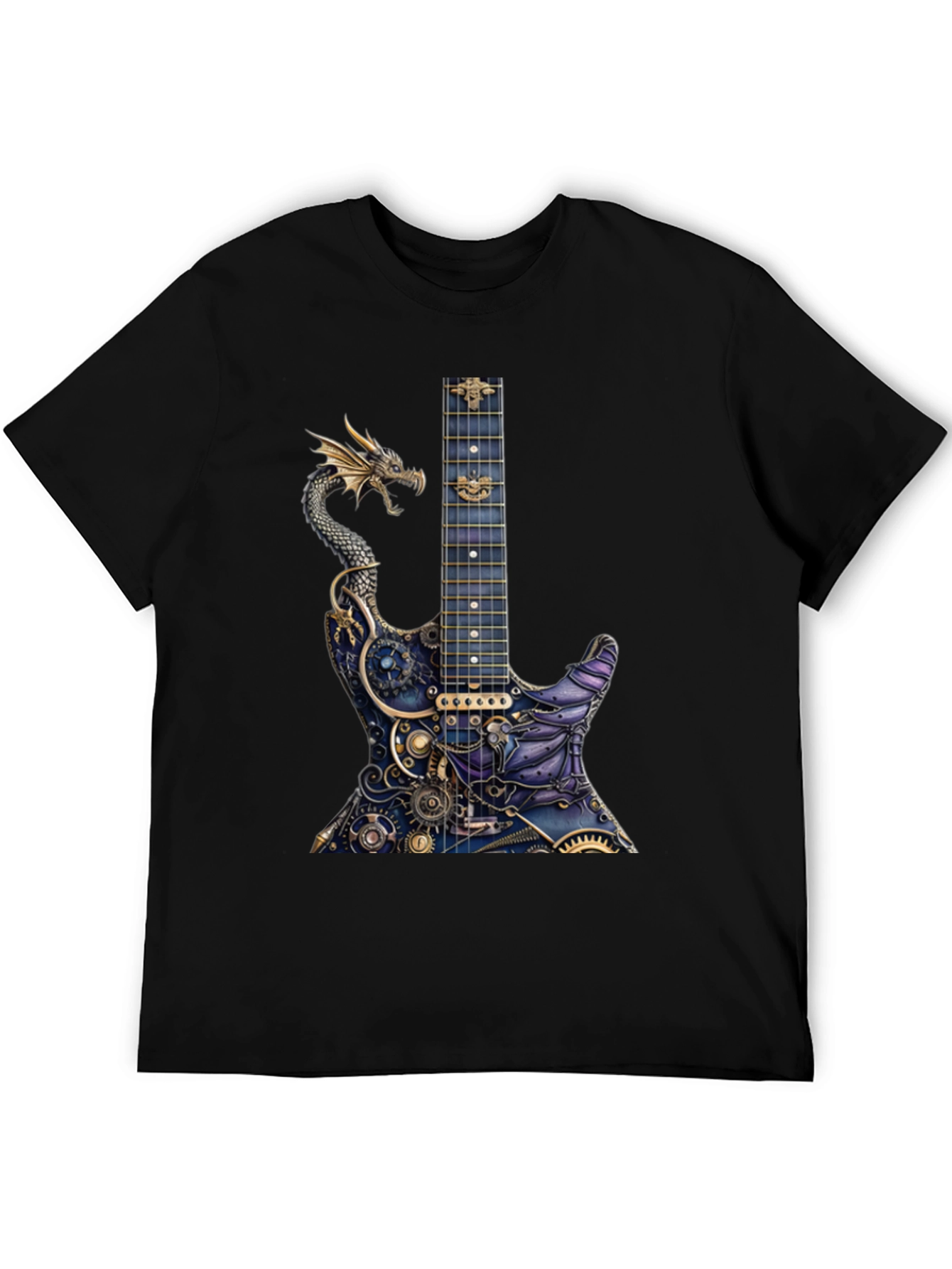Dragon Gear Guitar Graphic Tee - Black