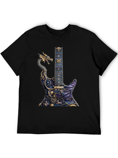 Dragon Gear Guitar Graphic Tee - Black