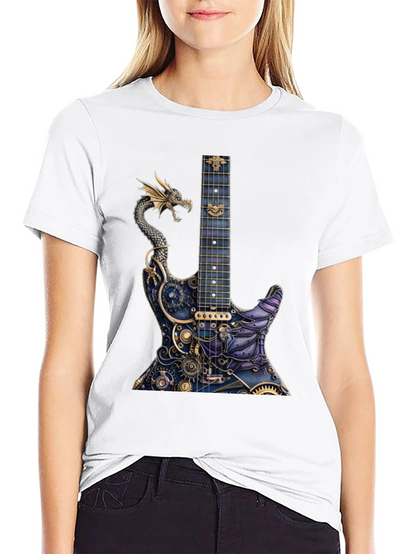 Dragon Gear Guitar Graphic Tee - Black