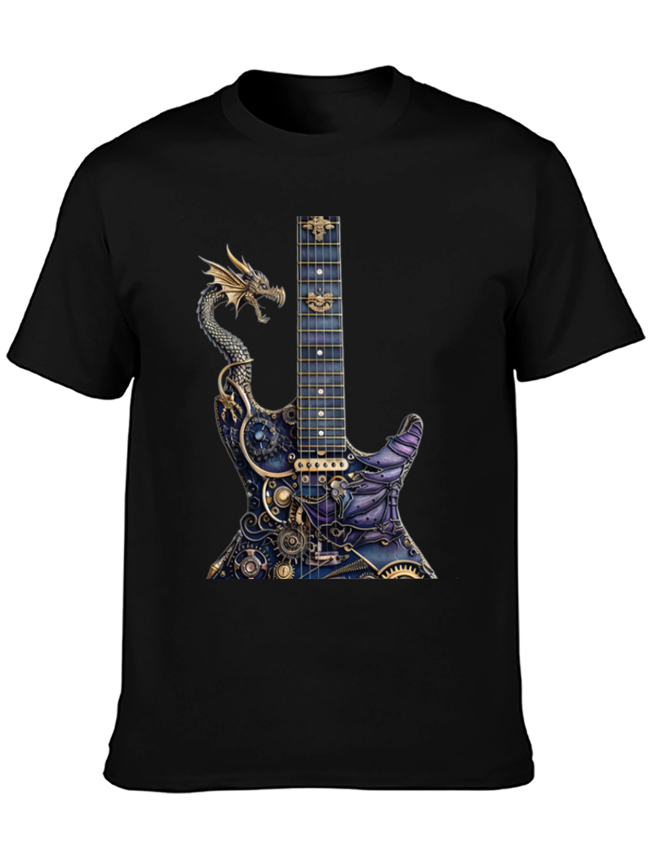 Dragon Gear Guitar Graphic Tee - Black