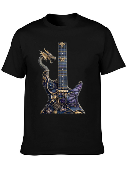 Dragon Gear Guitar Graphic Tee - Black