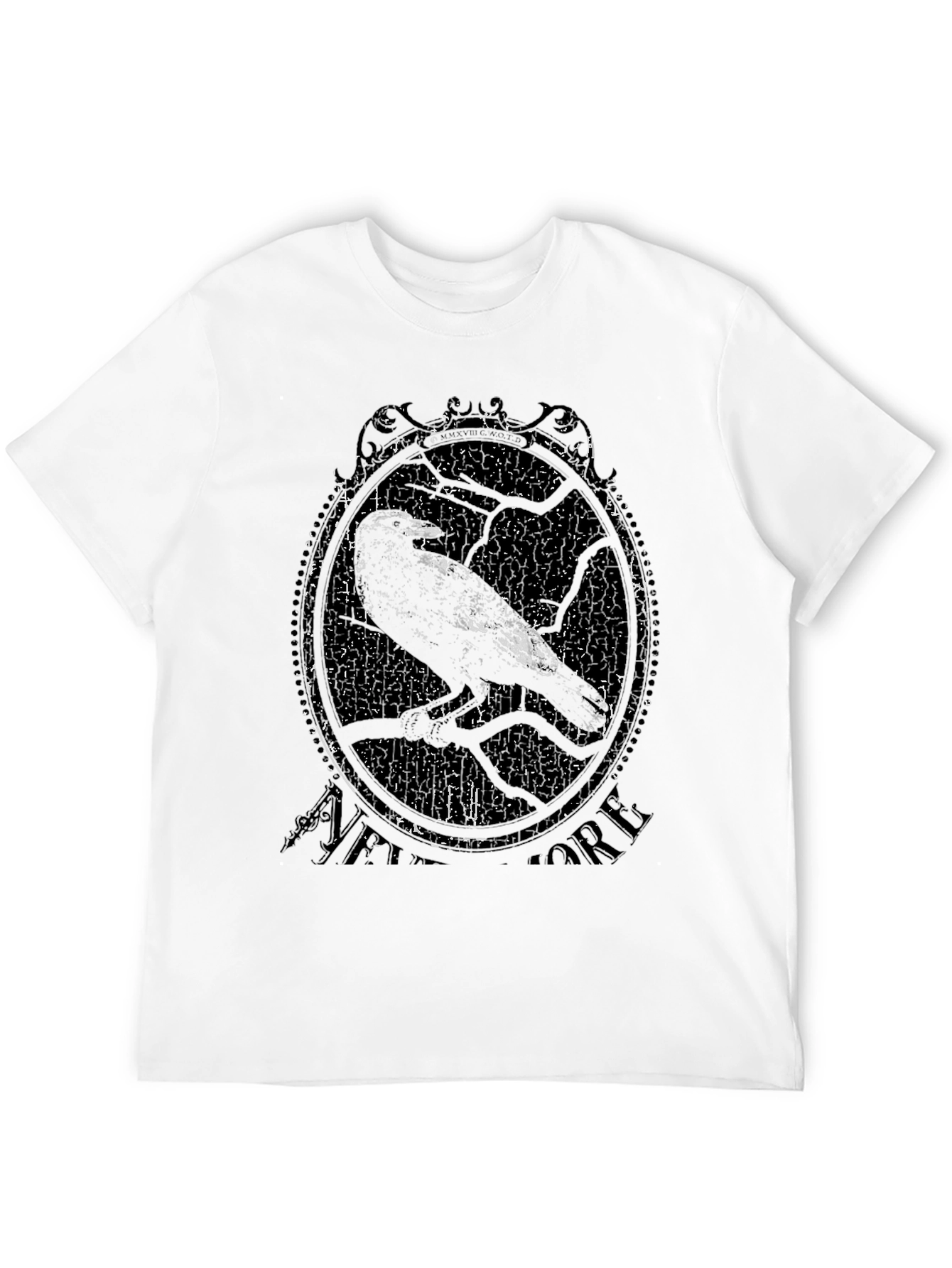 Raven Graphic Print Tee - Black