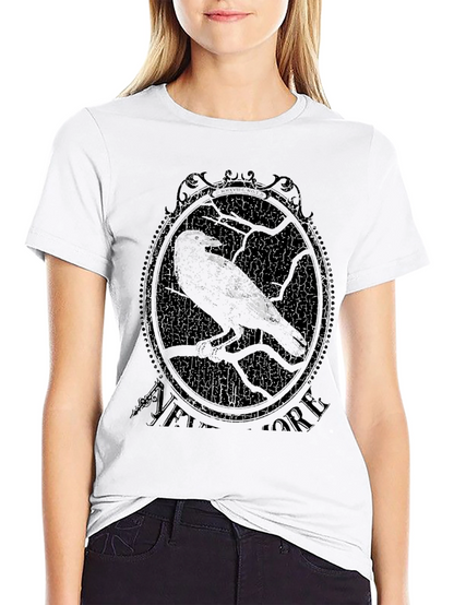 Raven Graphic Print Tee - Black