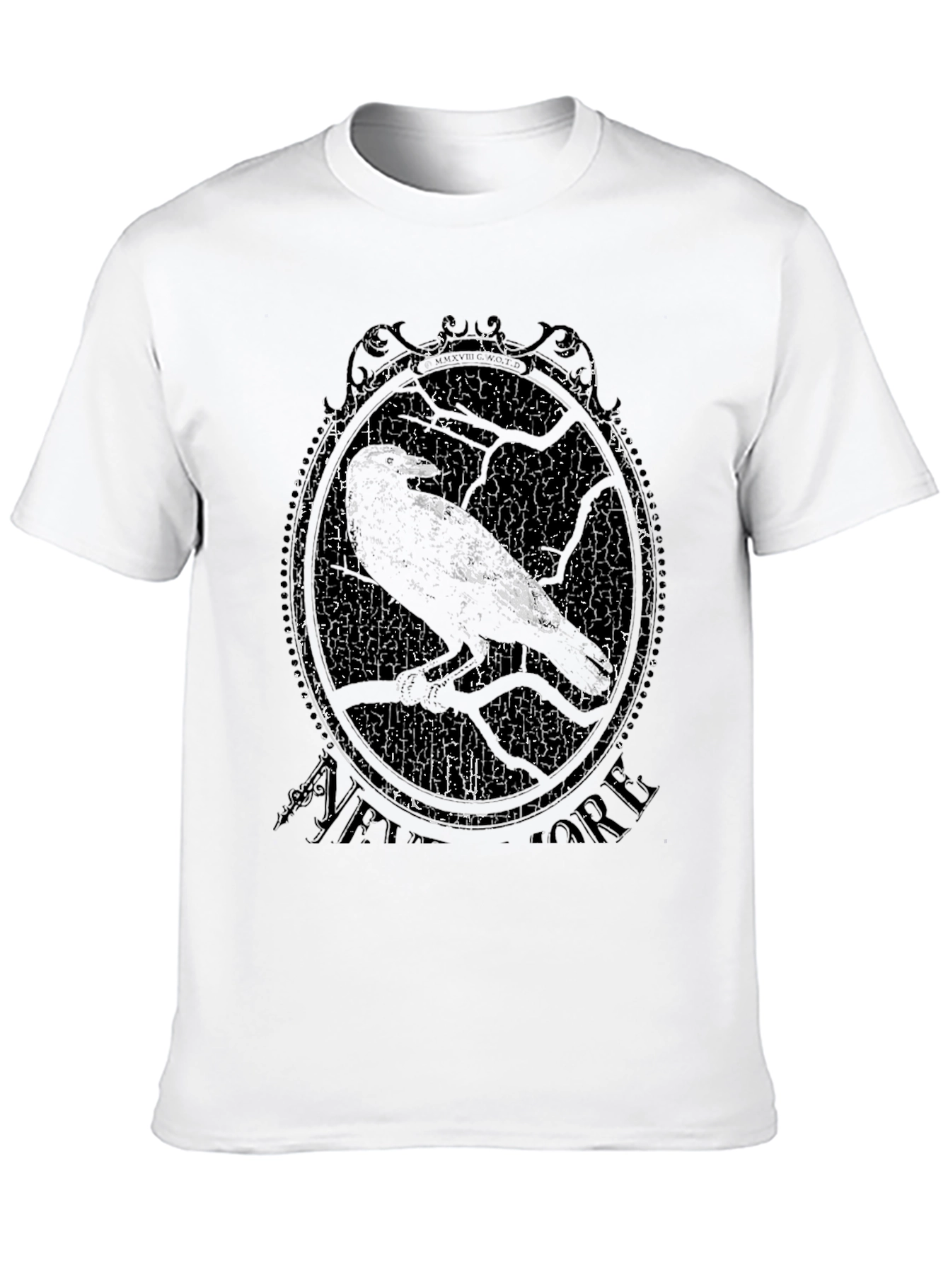 Raven Graphic Print Tee - Black