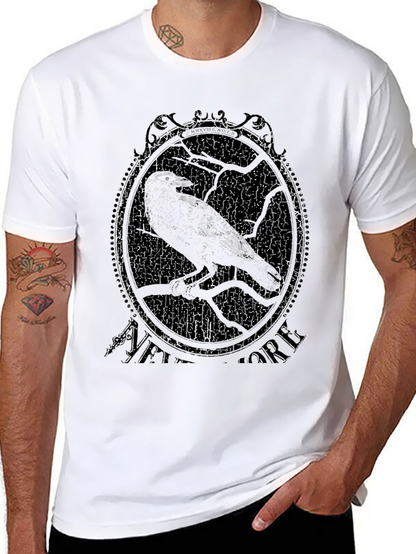 Raven Graphic Print Tee - Black