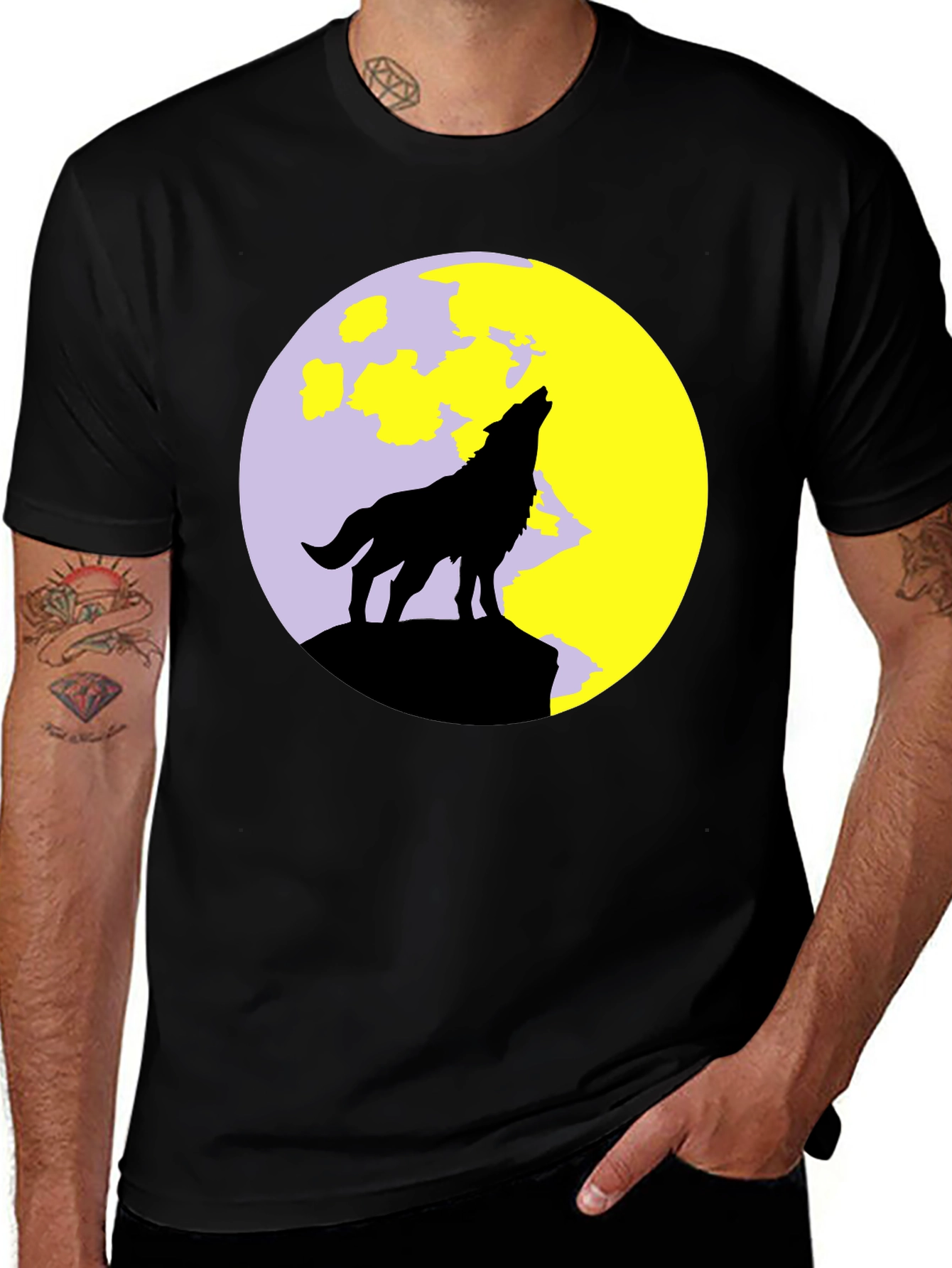 Wolf Moon Black T-Shirt