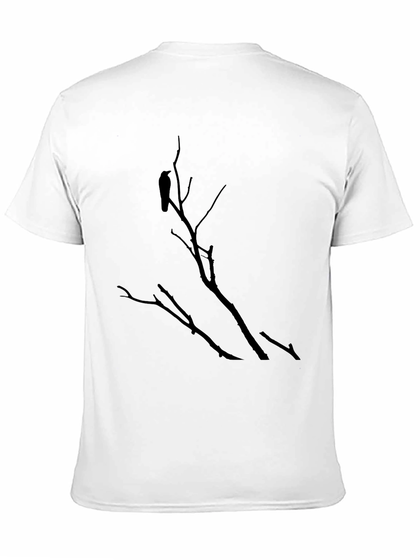 Raven on Branch Graphic Tee - Black