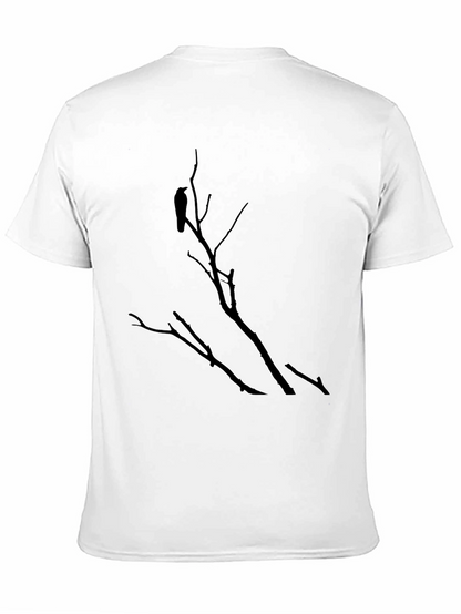 Raven on Branch Graphic Tee - Black