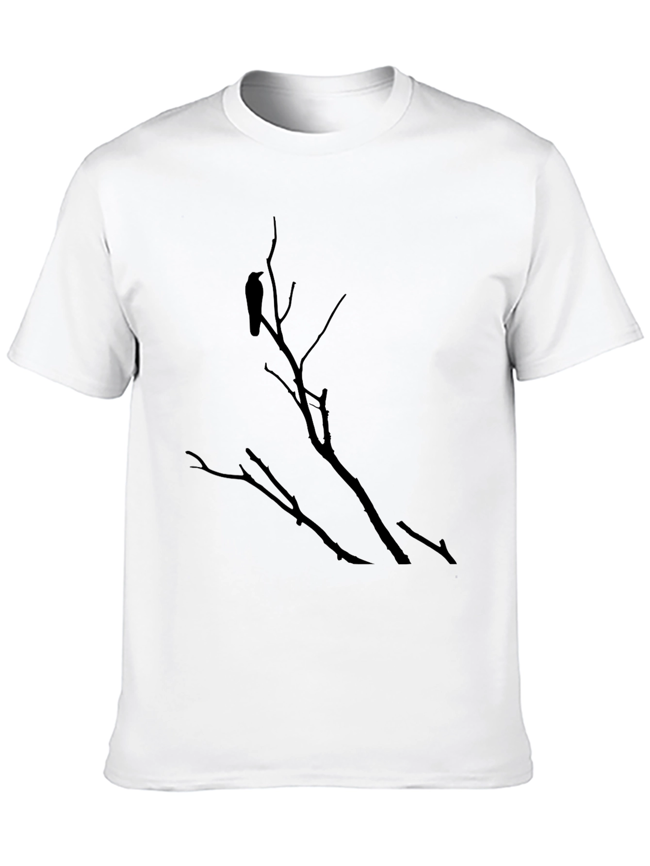 Raven on Branch Graphic Tee - Black