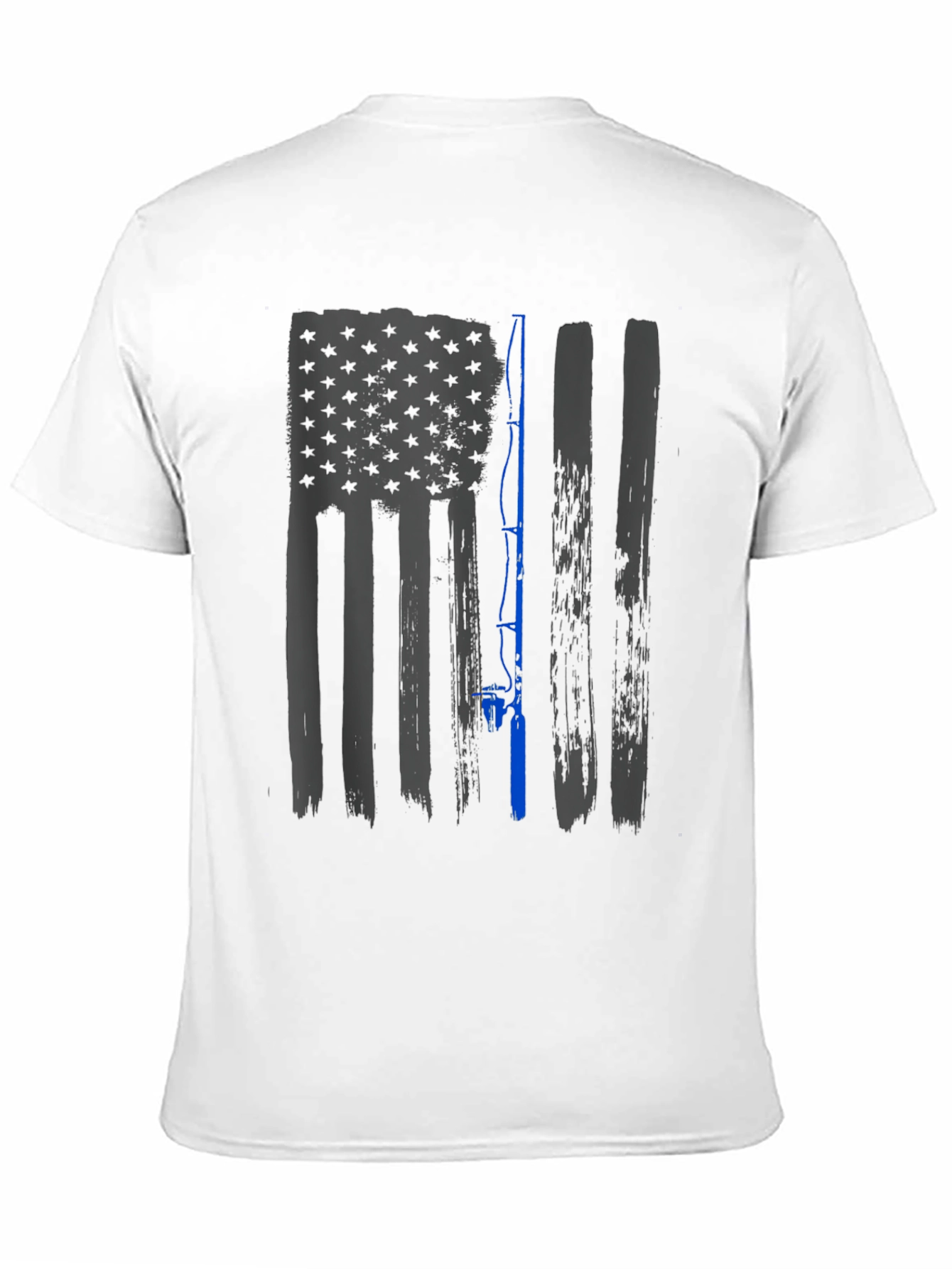 American Flag Fishing Rod T-Shirt