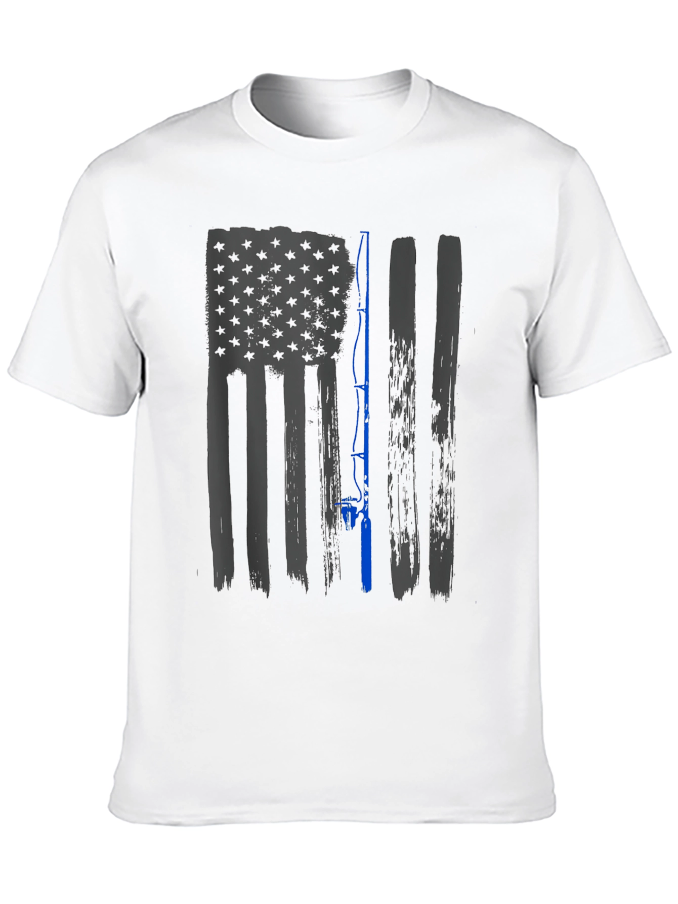 American Flag Fishing Rod T-Shirt