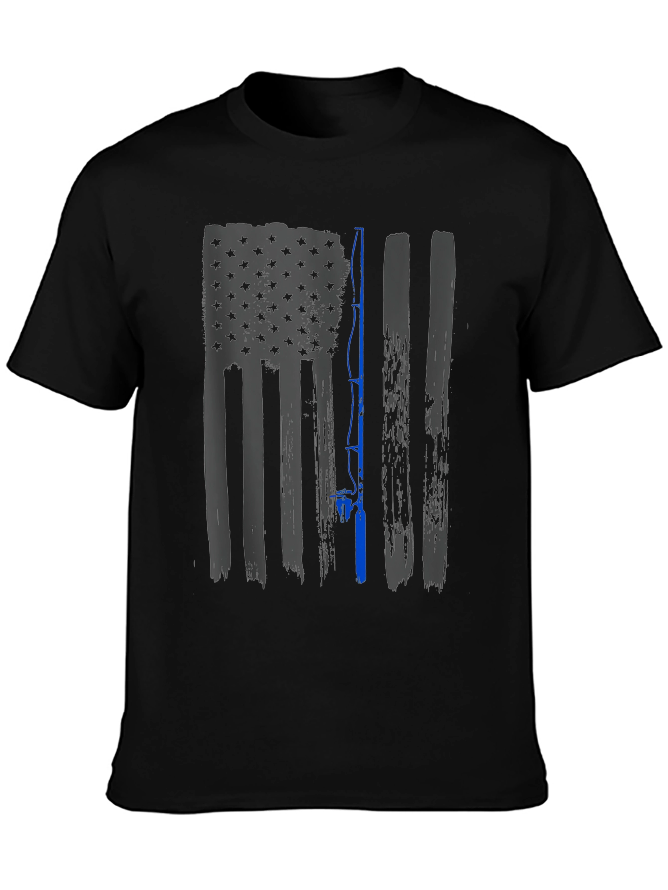 American Flag Fishing Rod T-Shirt