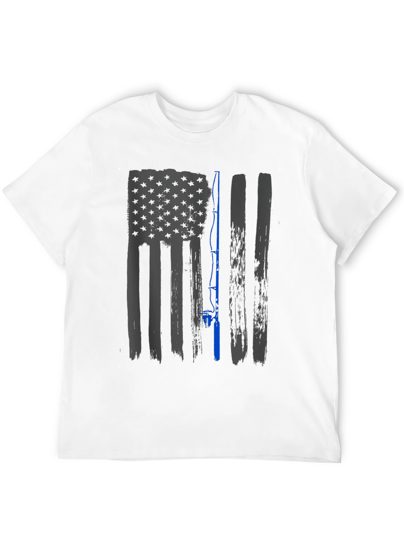 American Flag Fishing Rod T-Shirt
