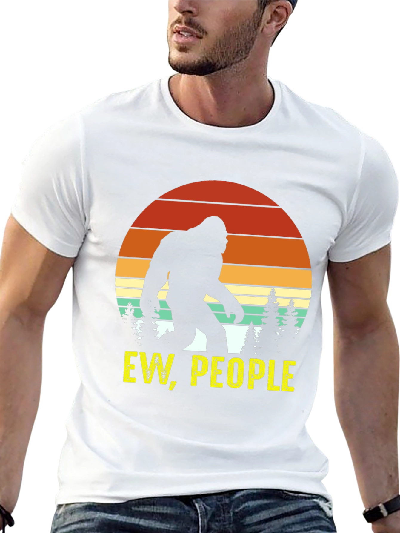 Ew People Bigfoot Silhouette Graphic Tee