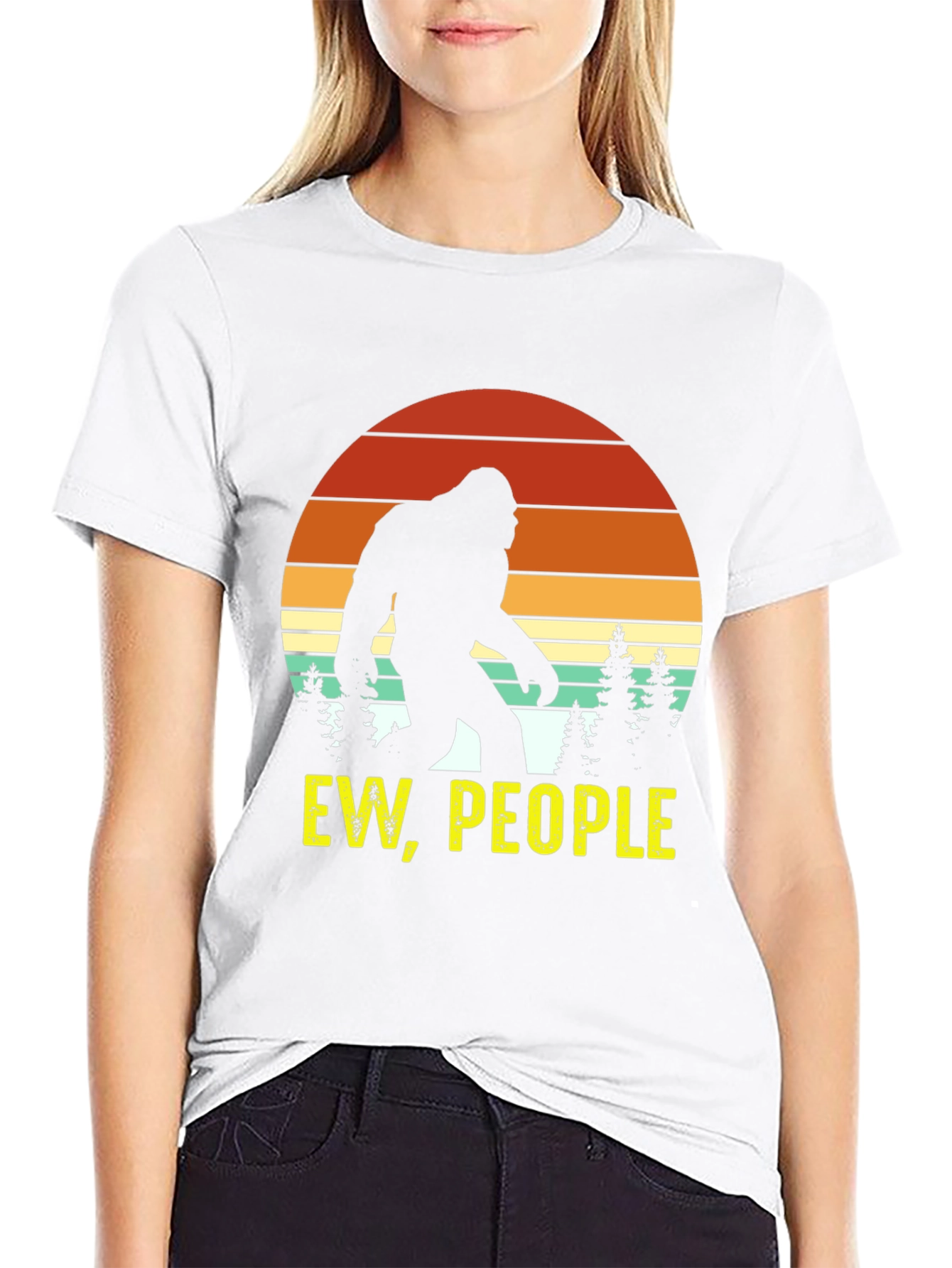 Ew People Bigfoot Silhouette Graphic Tee