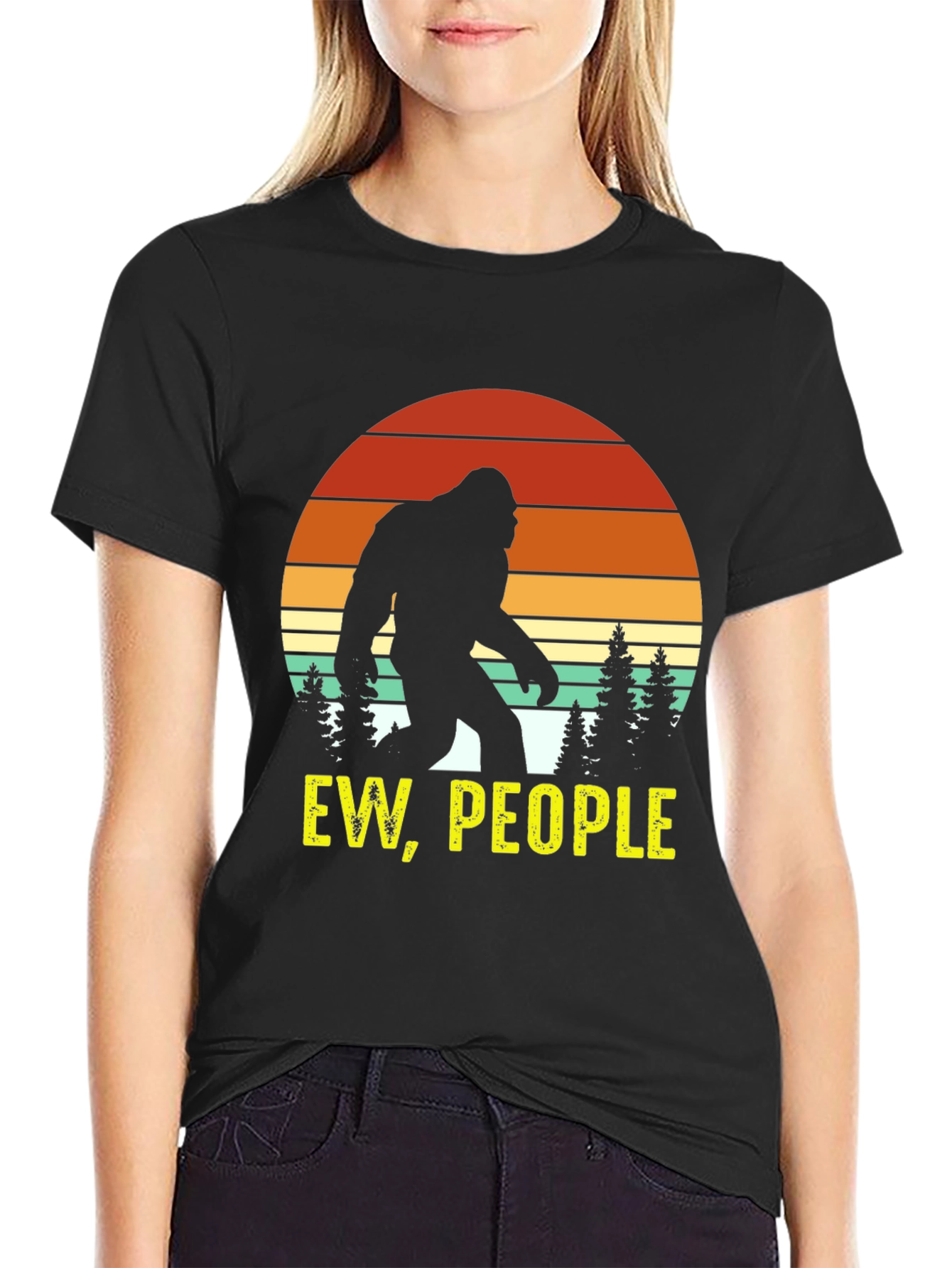 Ew People Bigfoot Silhouette Graphic Tee