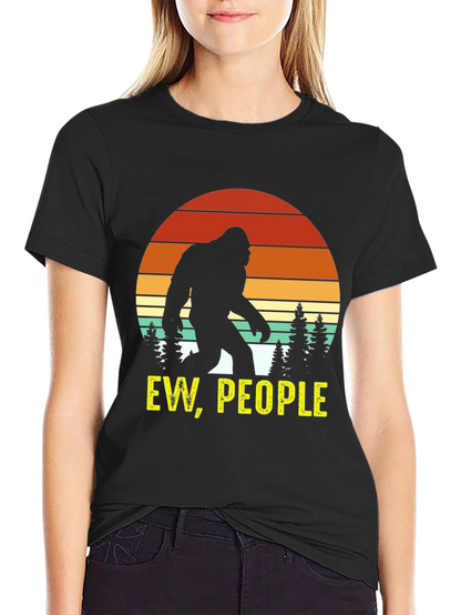 Ew People Bigfoot Silhouette Graphic Tee