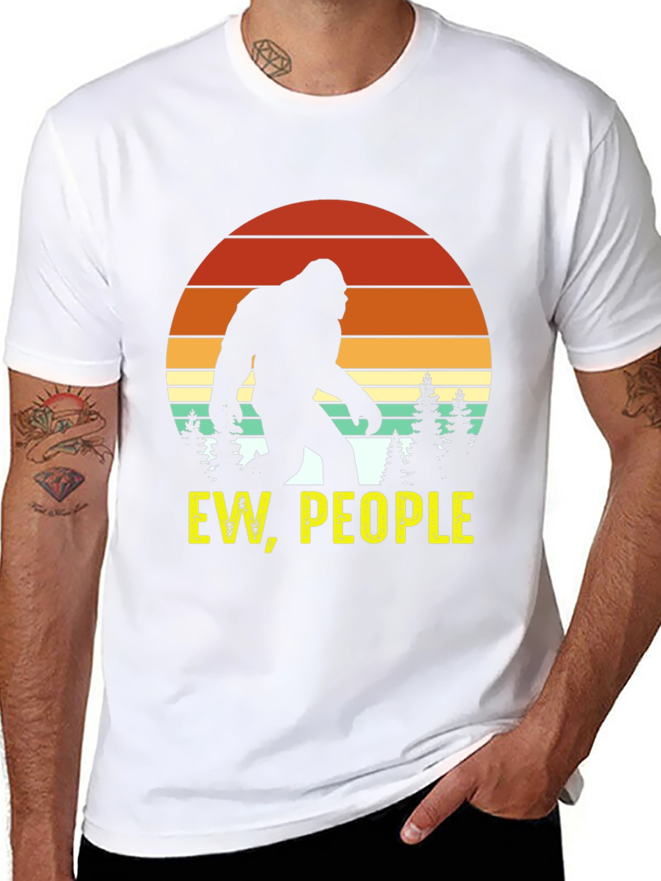 Ew People Bigfoot Silhouette Graphic Tee