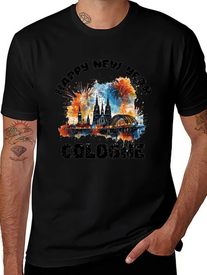 Cologne Happy New Year Graphic T-Shirt