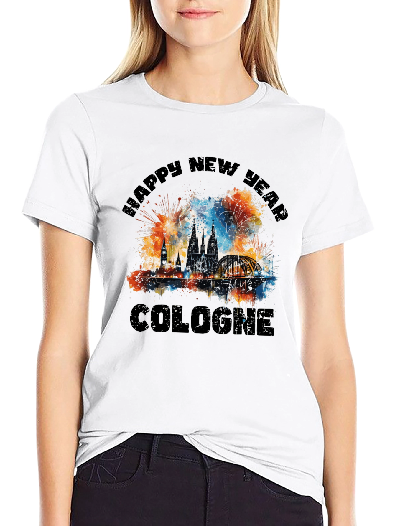 Cologne Happy New Year Graphic T-Shirt