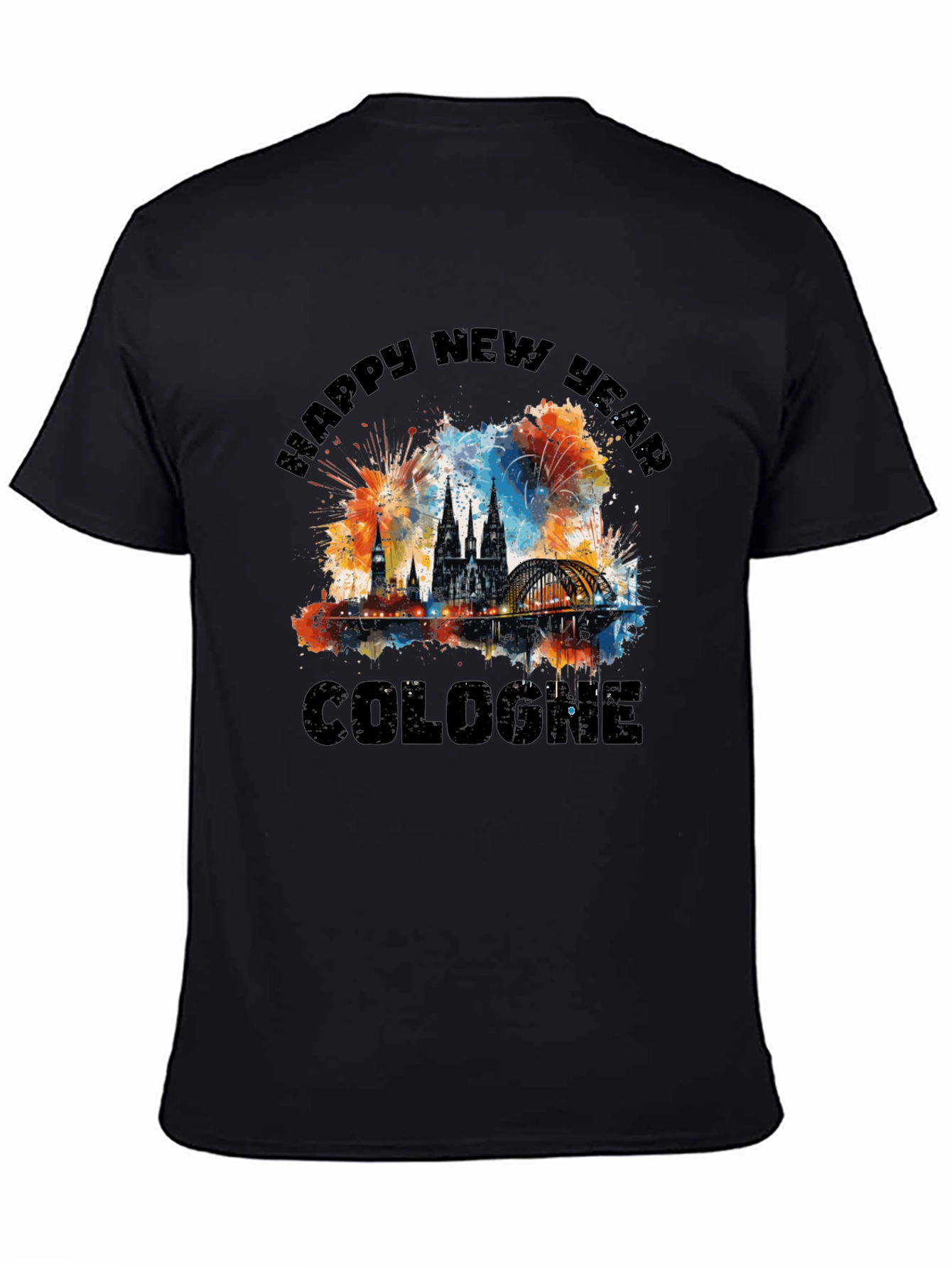 Cologne Happy New Year Graphic T-Shirt
