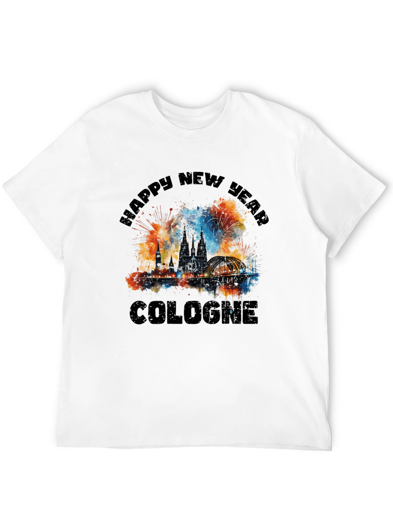 Cologne Happy New Year Graphic T-Shirt