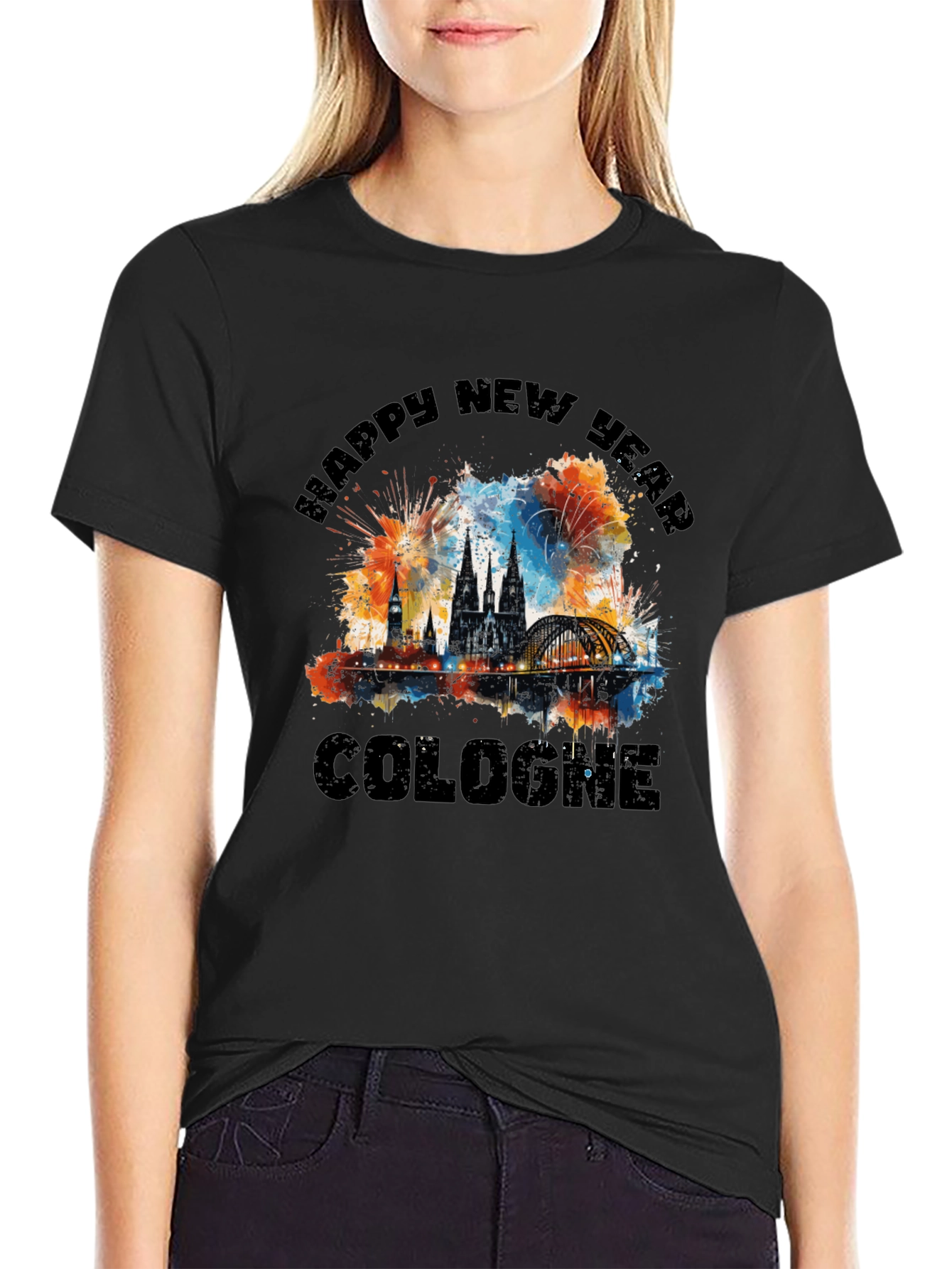 Cologne Happy New Year Graphic T-Shirt