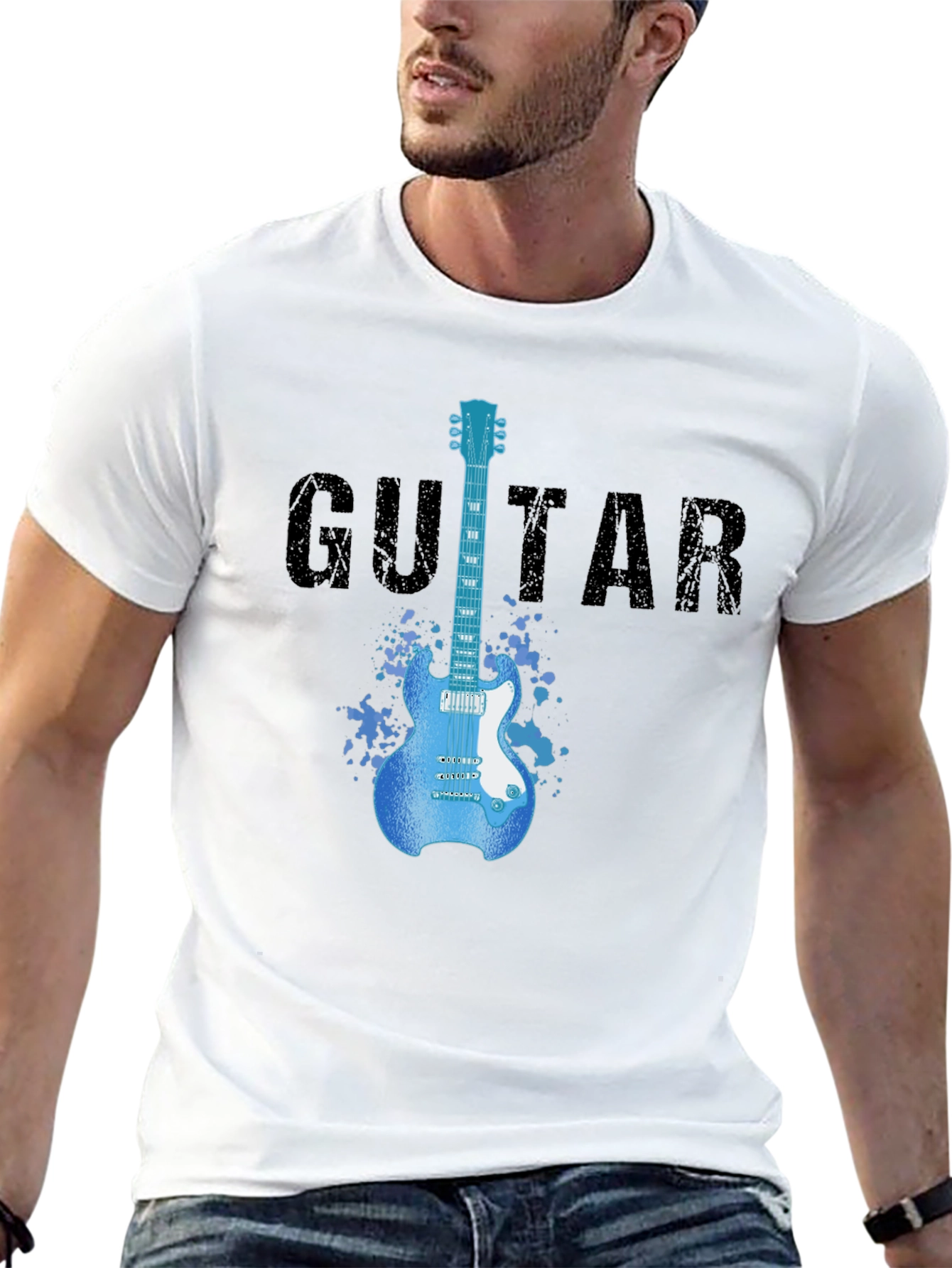 Guitar Graphic T-Shirt - Rock Star Style Tee