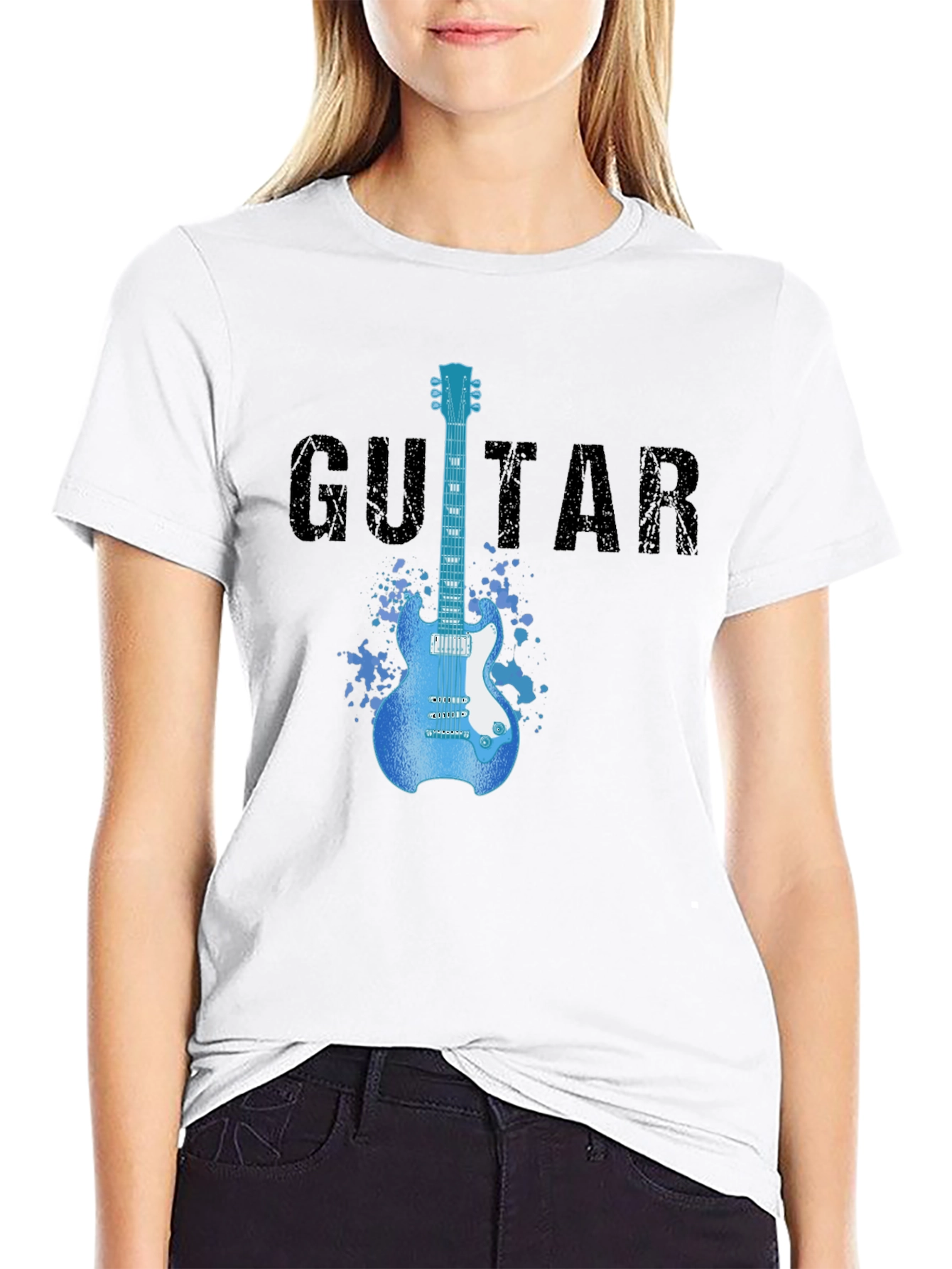 Guitar Graphic T-Shirt - Rock Star Style Tee