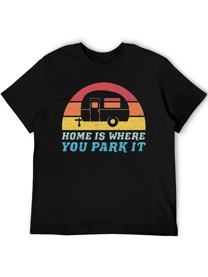 Home is Where You Park It Retro Camping Tee
