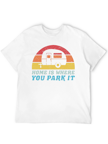 Home is Where You Park It Retro Camping Tee