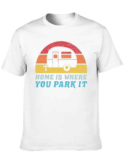 Home is Where You Park It Retro Camping Tee