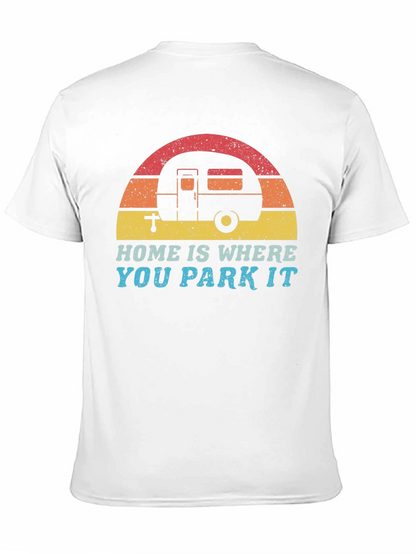 Home is Where You Park It Retro Camping Tee