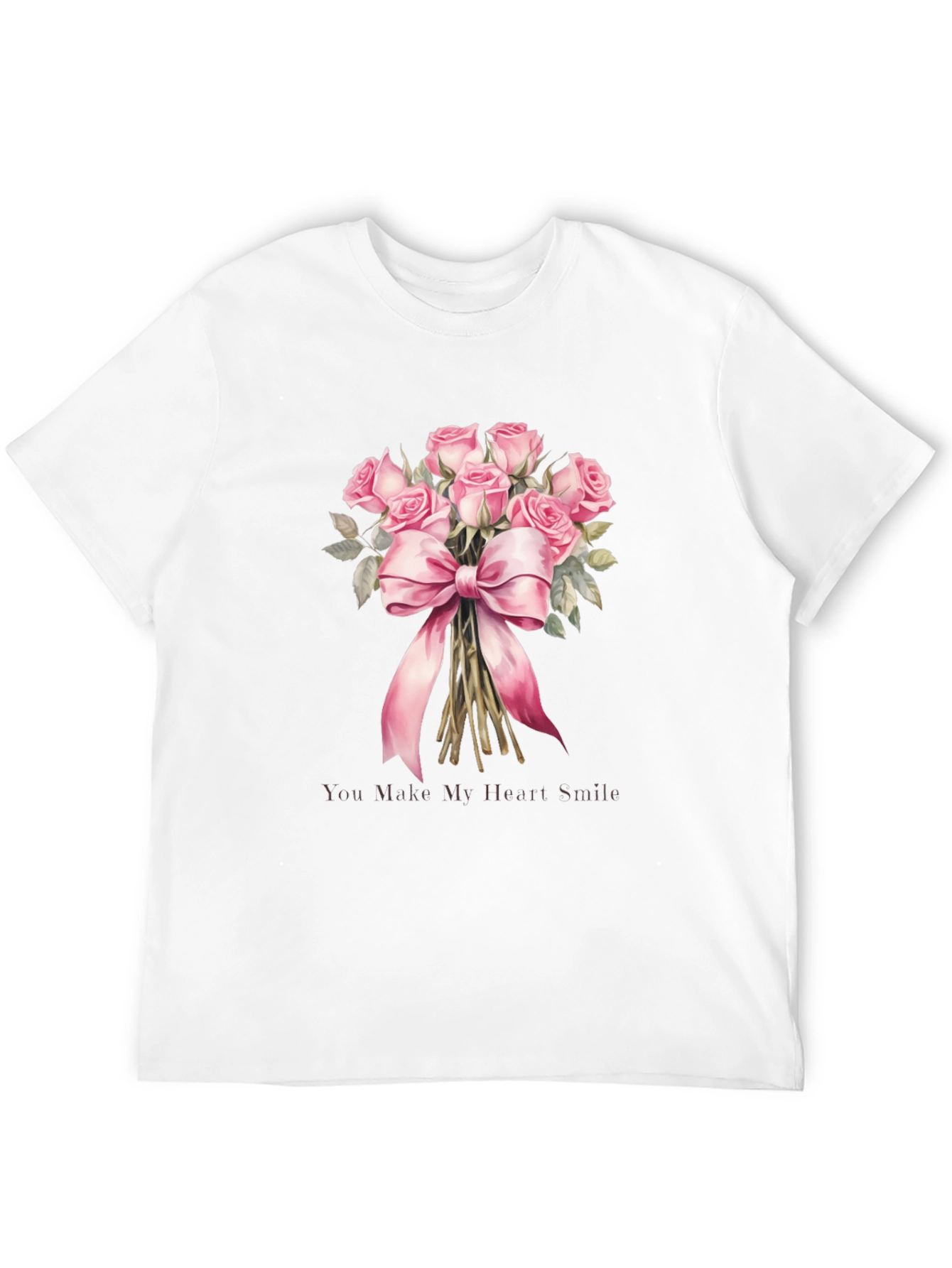 Floral Roses Bouquet Graphic Tee for Him